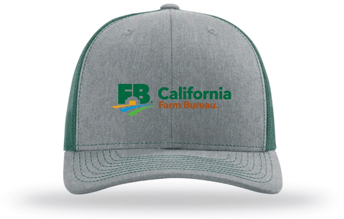 CFBF-Richardson Trucker Cap - HEATHER GREY/DARK GREEN